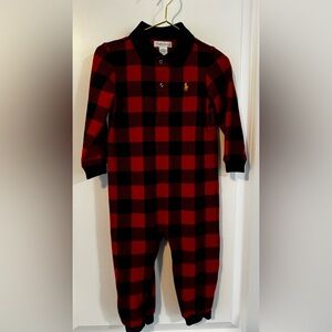 Polo Ralph Lauren Baby Boys Buffalo Check Cotton Mesh Polo Coverall